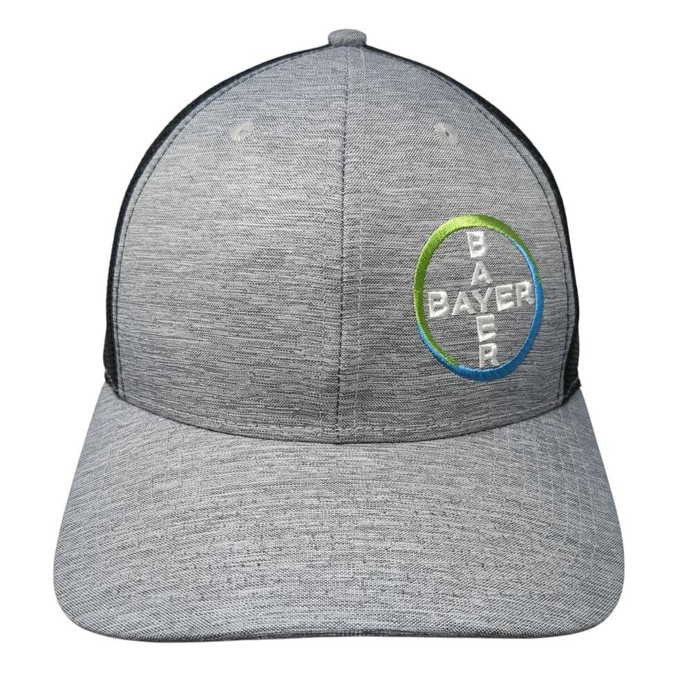 Bayer Snapback Trucker Hat Gray One Size Adjustable Mesh Back Quake City Caps